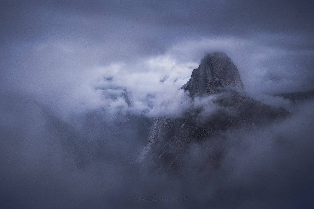 Yosemite Half Dome Storm Clouds Glacier Point