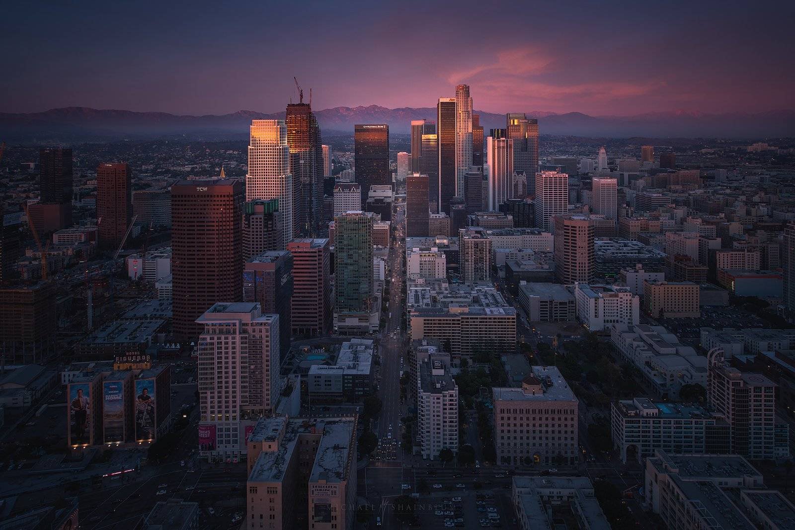 Los Angeles cityscape aerial photography