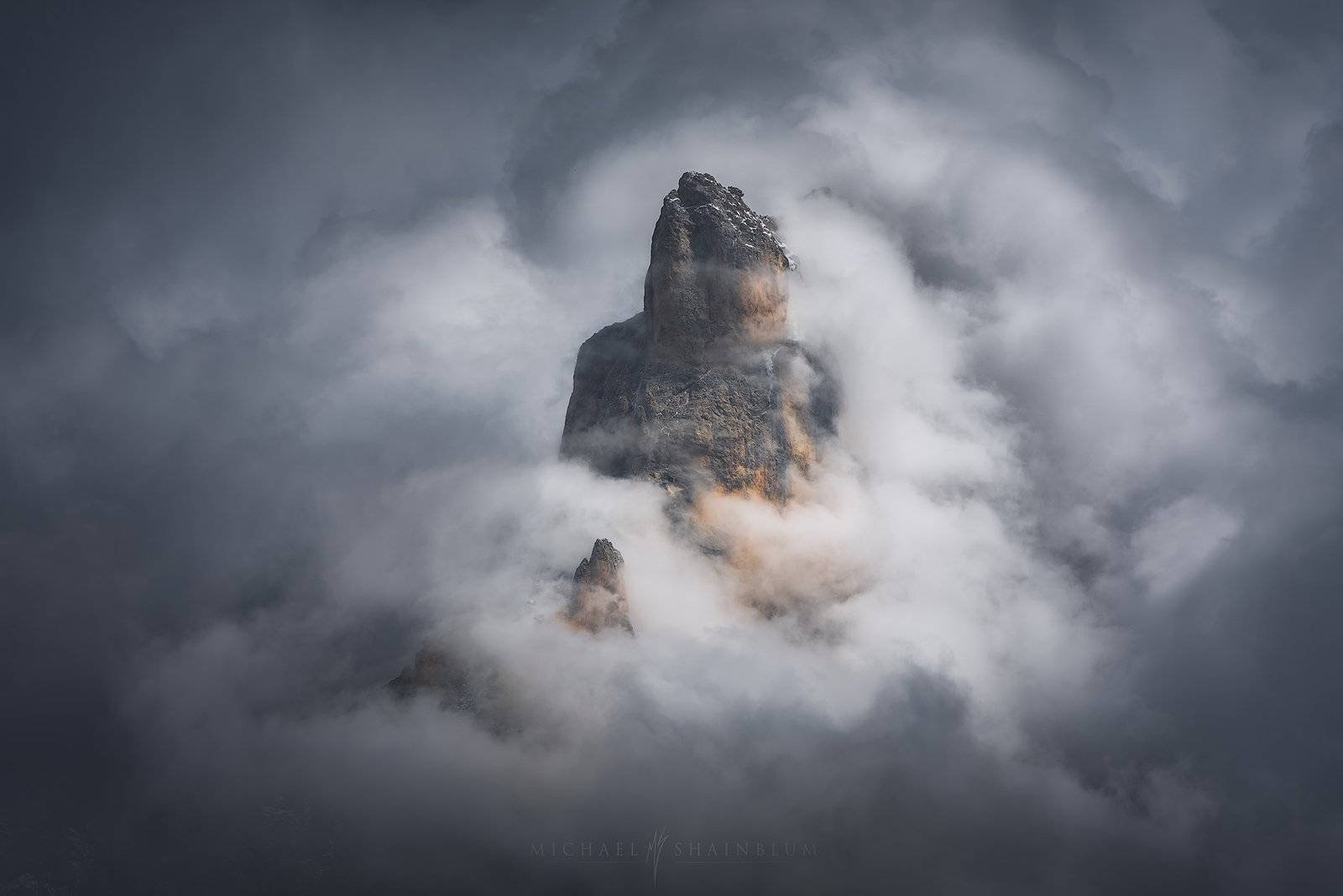 Fog Dolomites Mountain