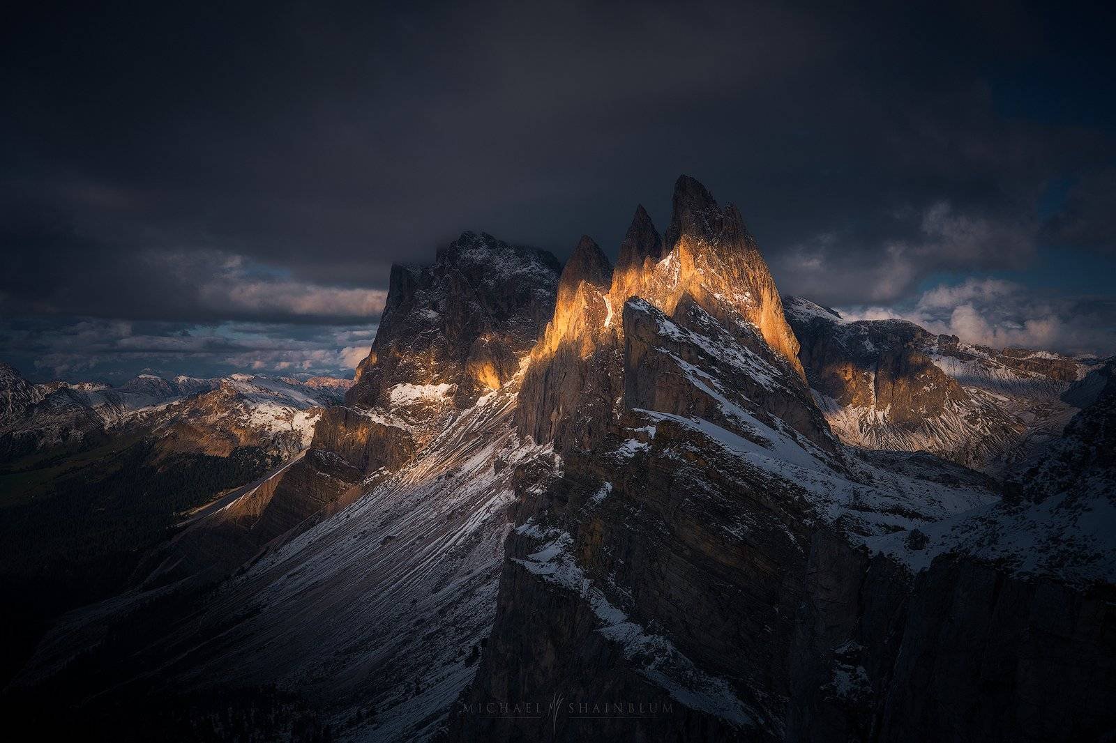 Sunset Dolomites timelapse photography