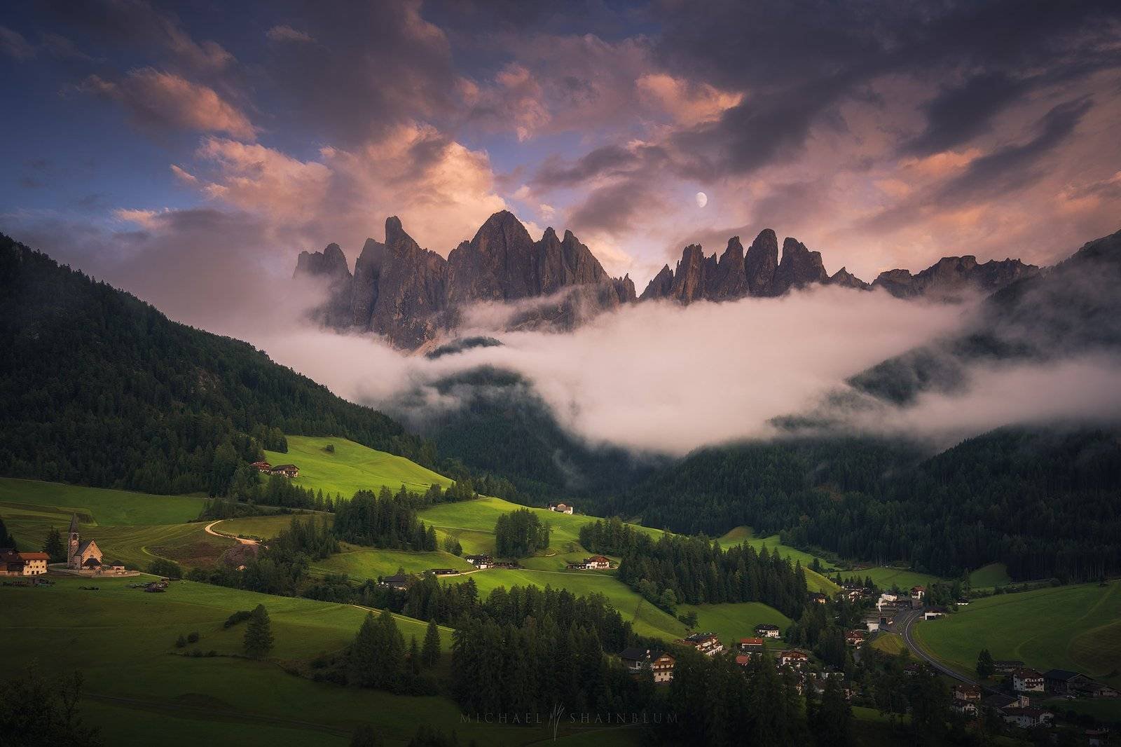 Dolomites sunset landscape photo