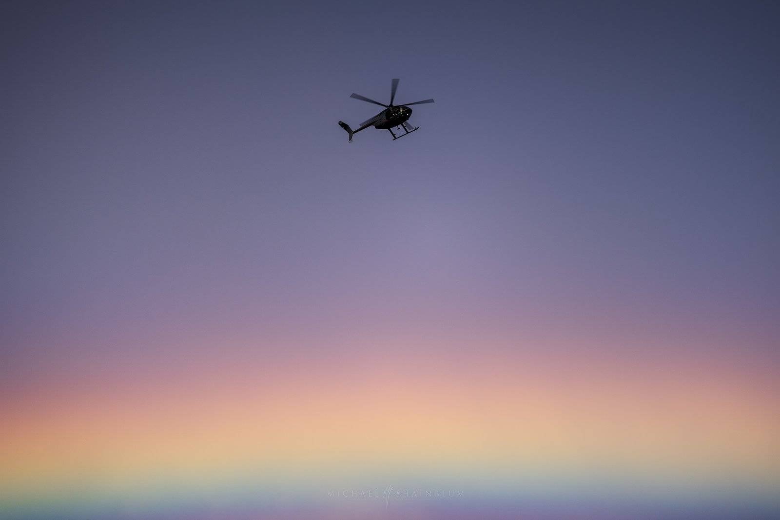 hawaii photography: Helicopter over Rainbow