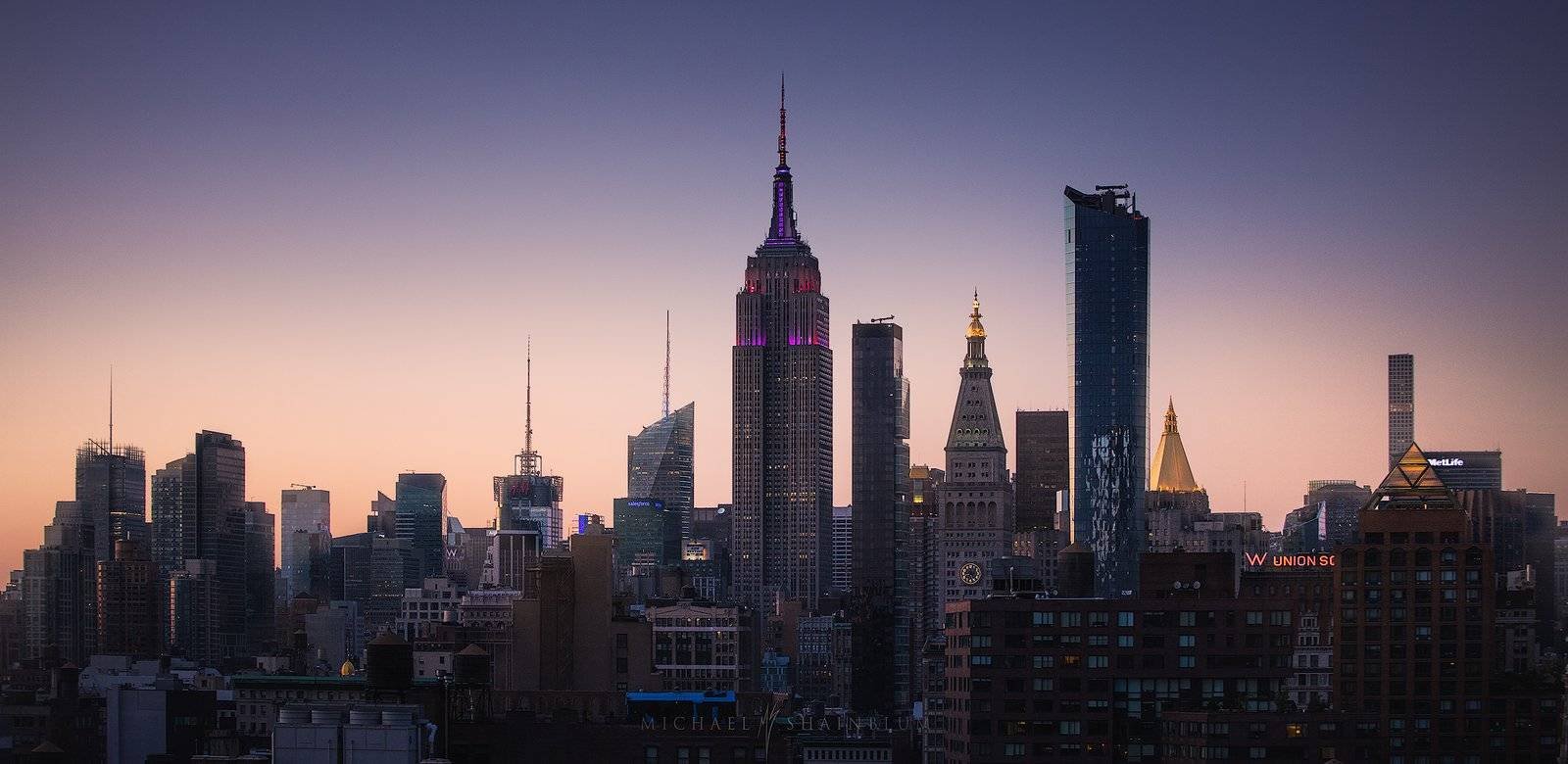 New York City, Sunset Empire State Building Cityscape Photography