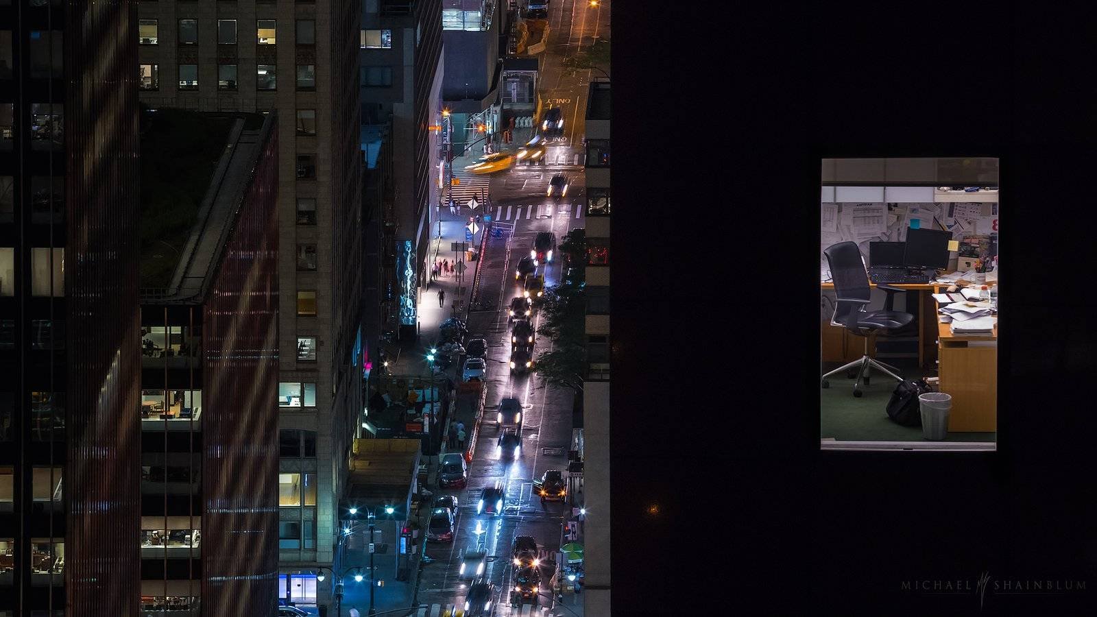 New York City, Night Office Photography