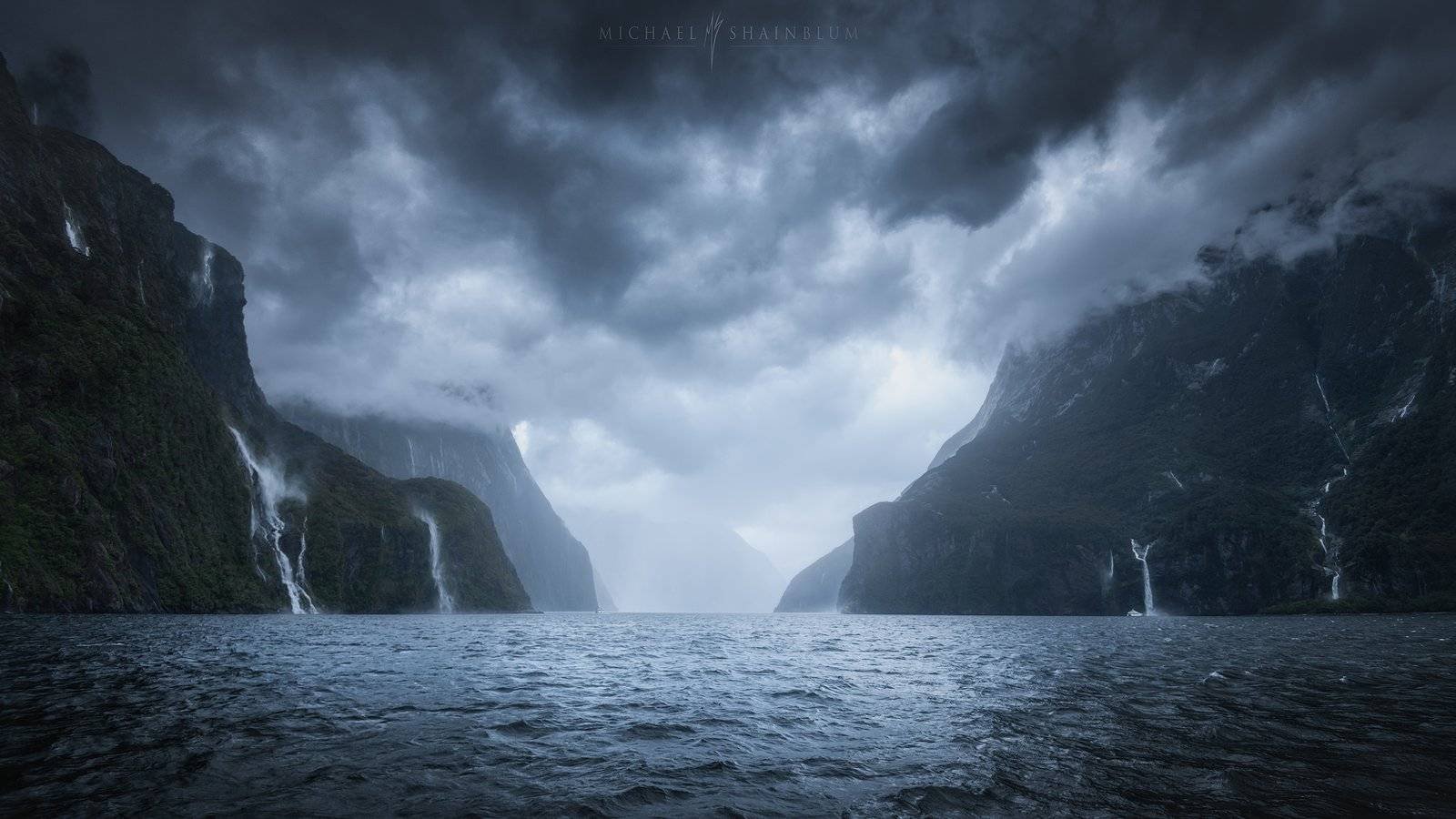 Milford Sound Waterfall New Zealand Landscape Photography