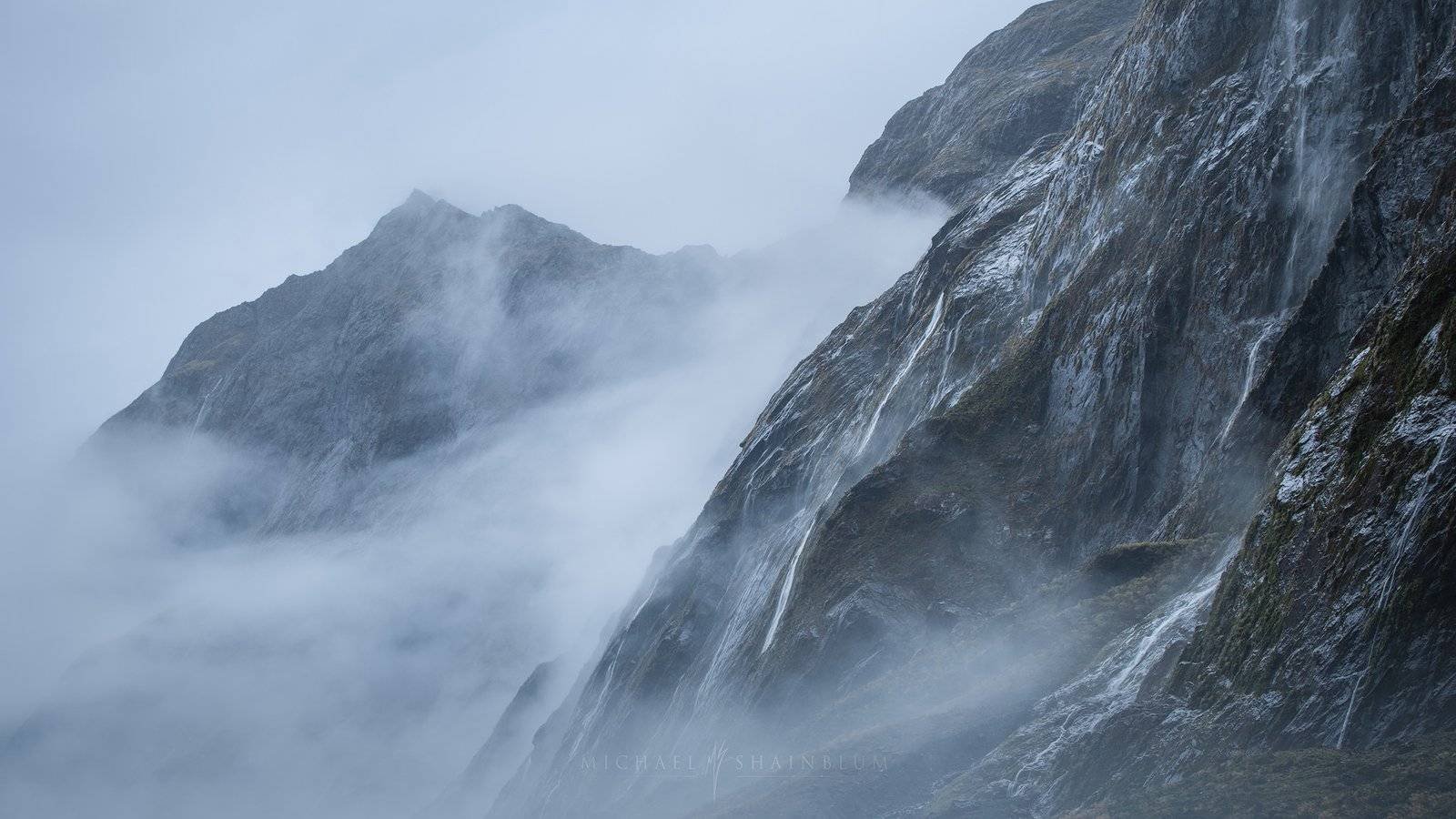 Milford Sound Waterfall New Zealand Landscape Photography