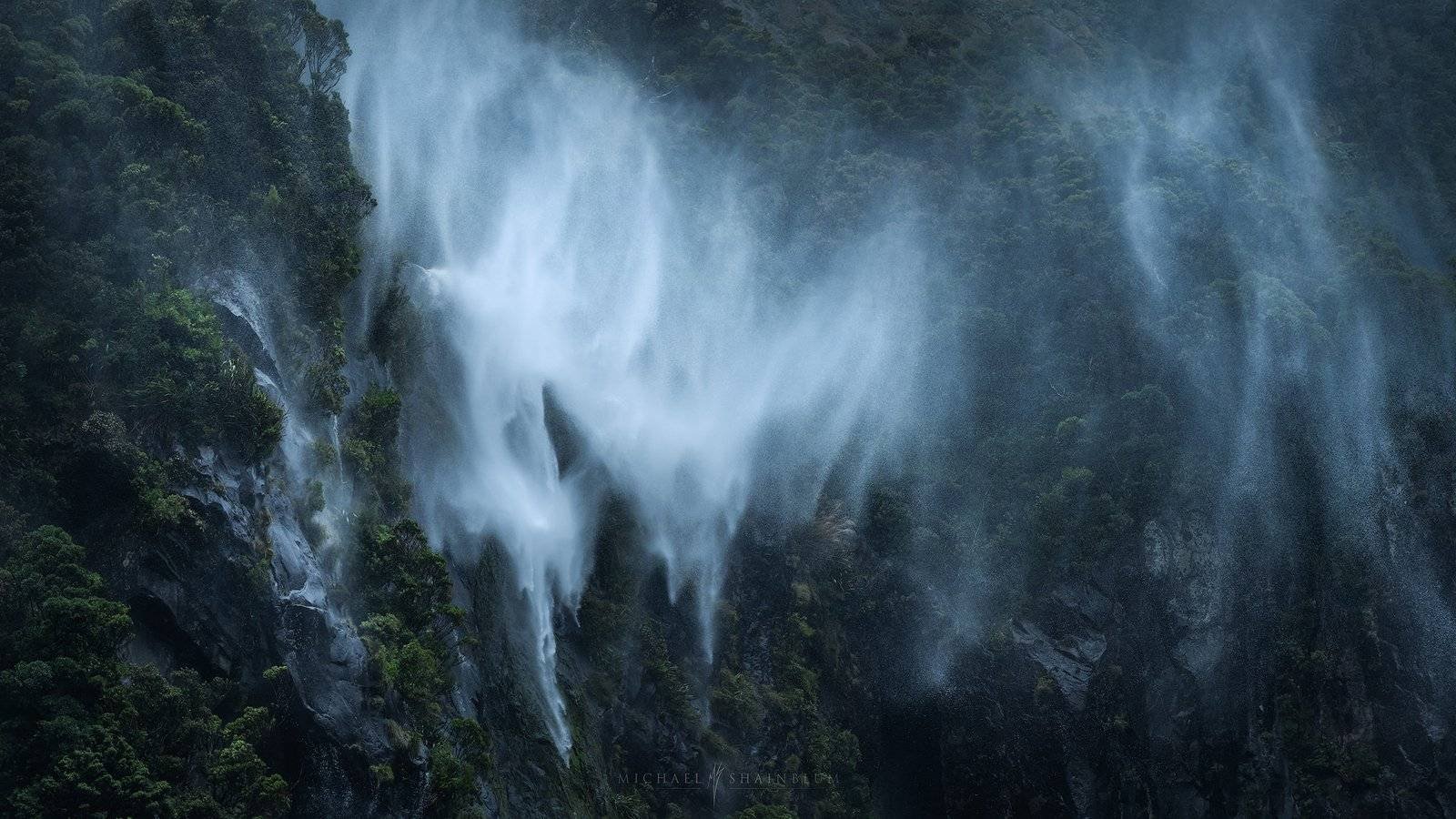 Milford Sound Waterfall New Zealand Landscape Photography