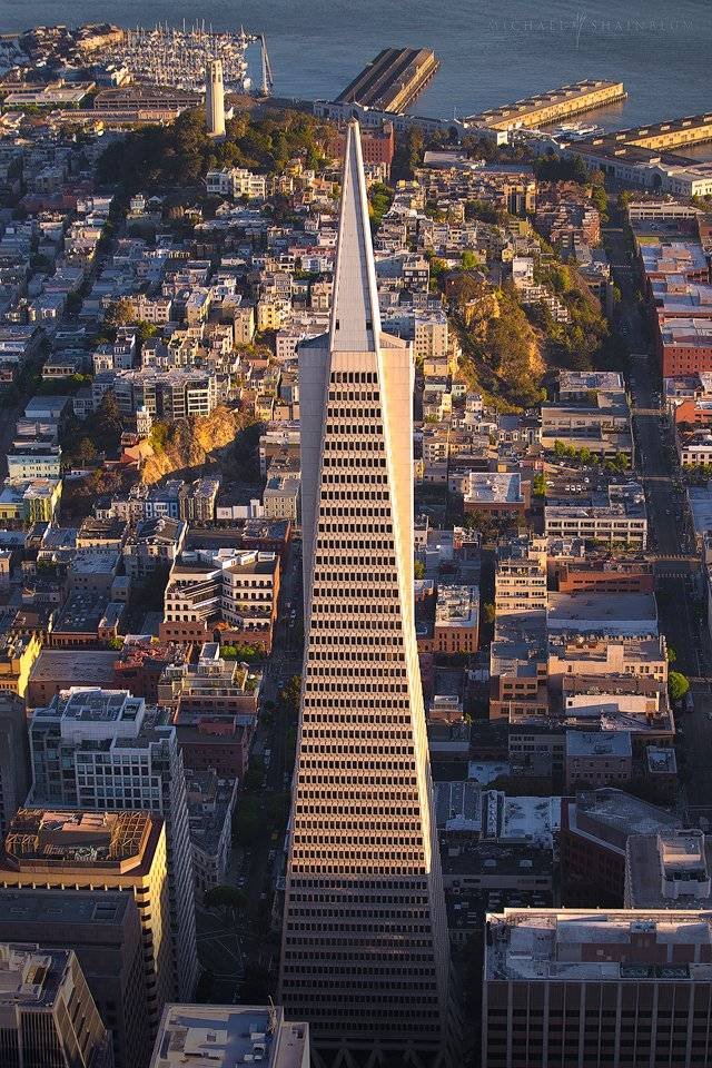 Transamerica San Francisco Aerial City Coit Tower