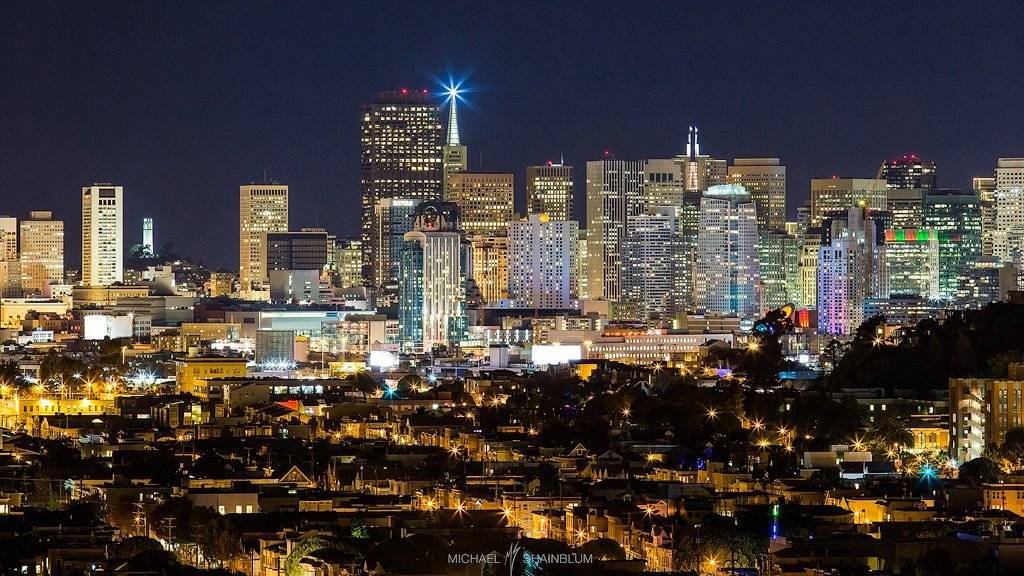 Transamerica Building San Francisco Night Skyline City