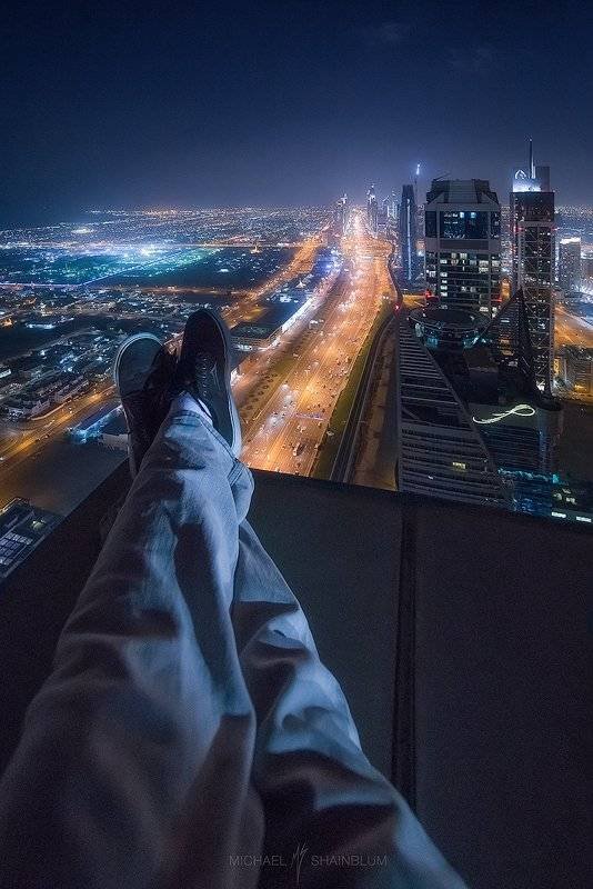 Dubai Skyscraper Relaxing Legs
