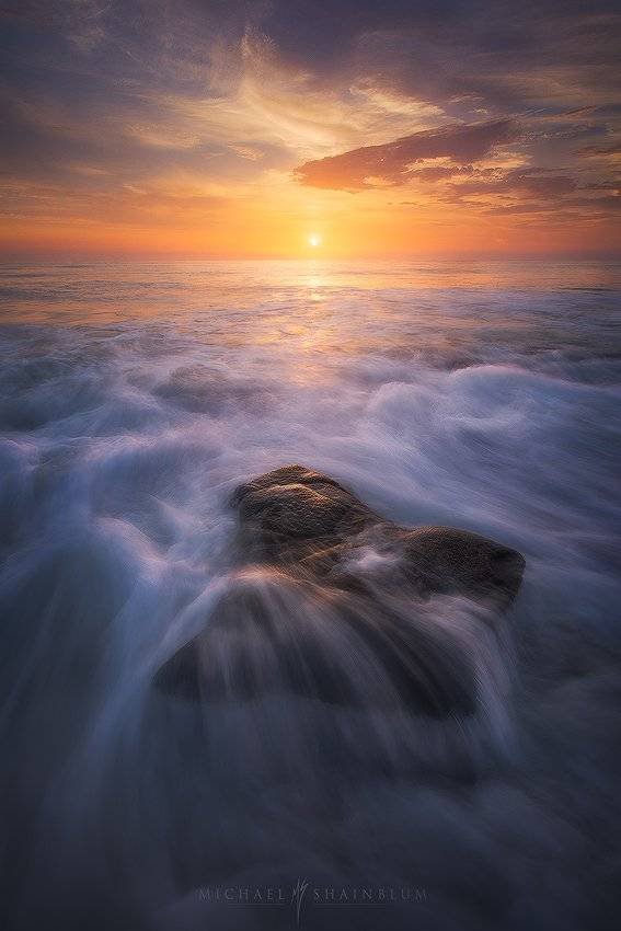 San Diego Waves Ocean Sunset