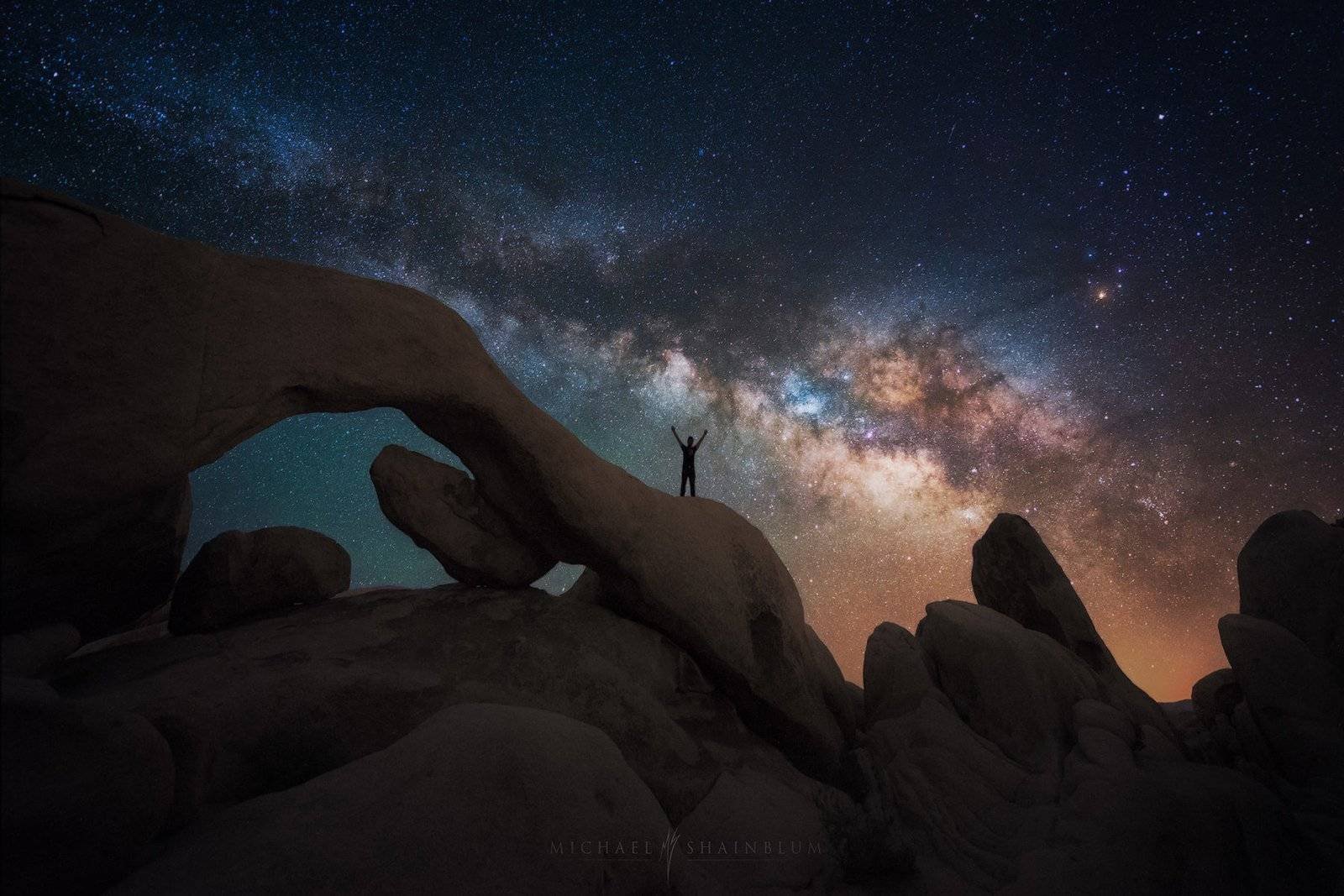 Milky Way Arch at Joshua Tree California. Michael Shainblum Photography
