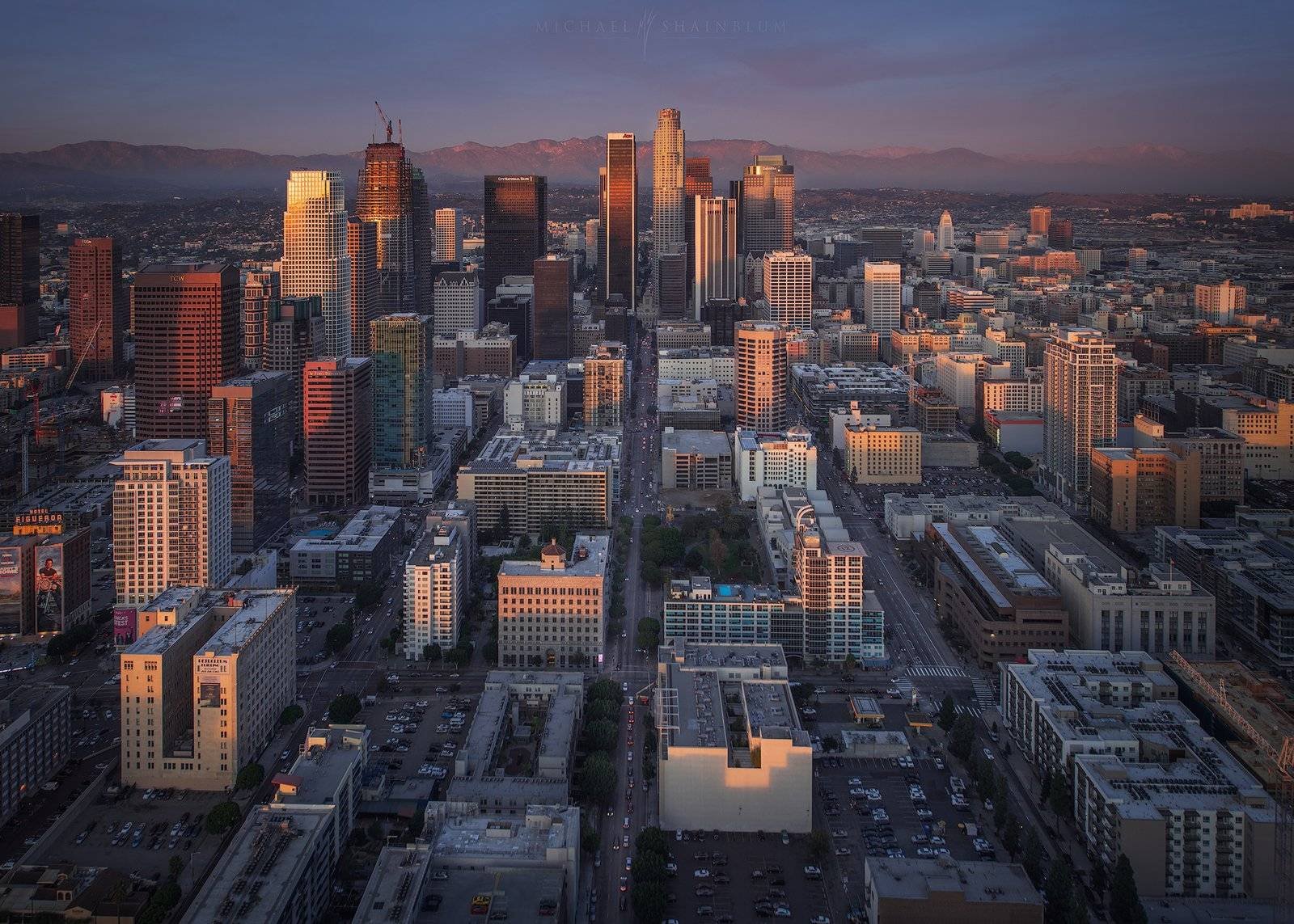 Los Angeles cityscape aerial photography