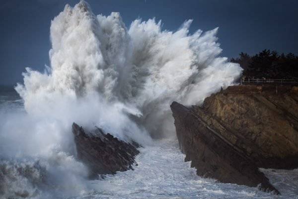 oregon coast big wave, landscape photography