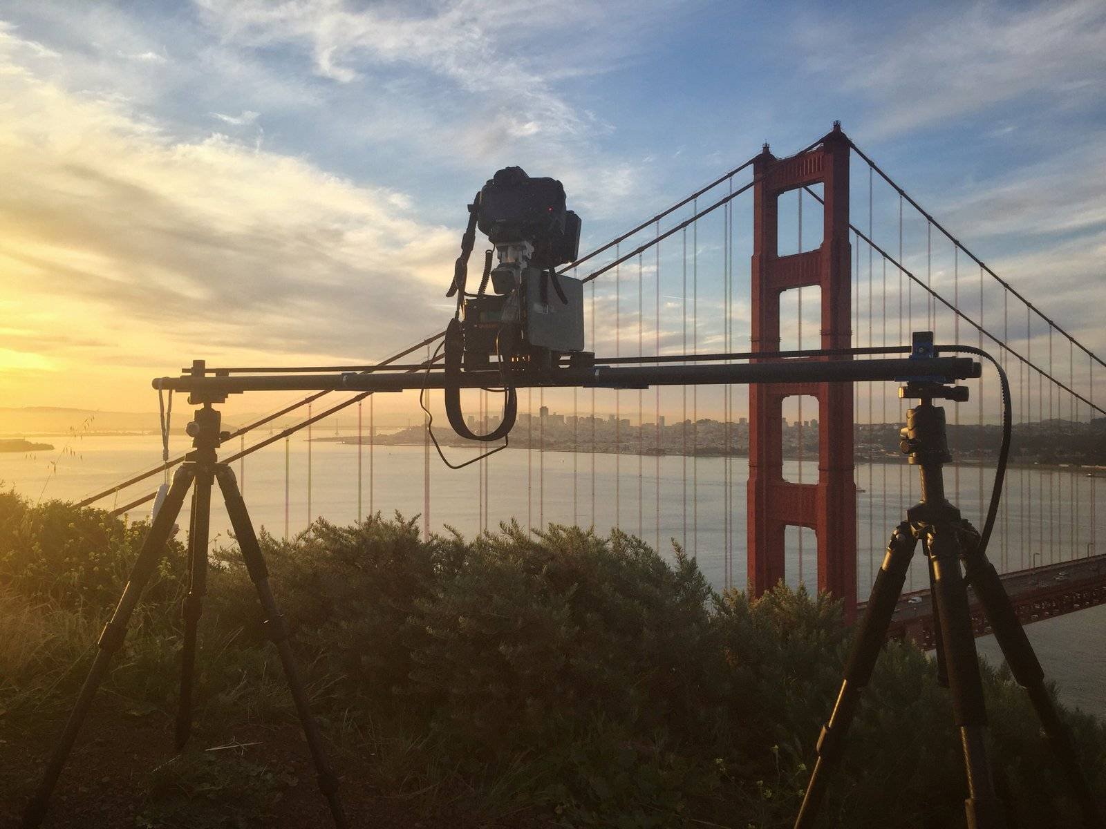 Timelapse photography production Golden Gate Bridge San Francisco