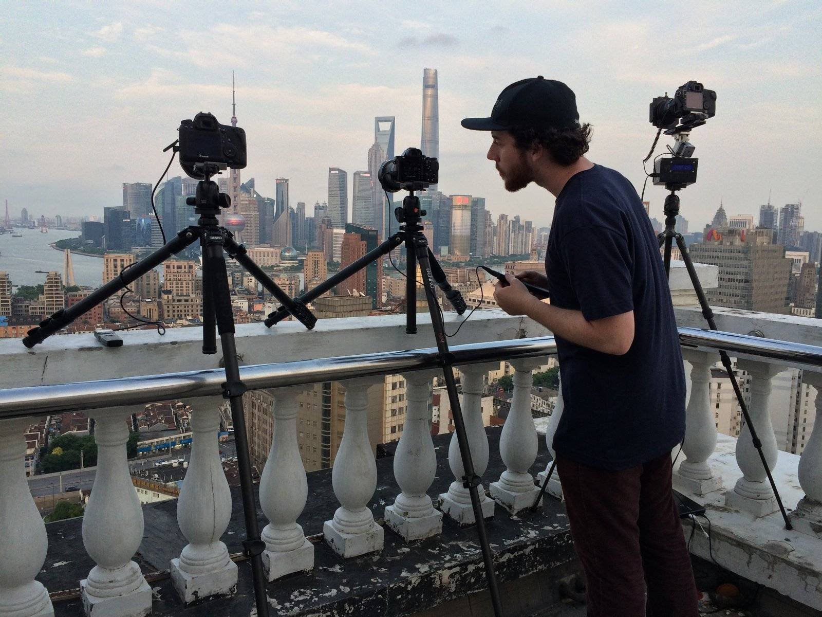 Michael Shainblum commercial photographer and timelapse director on location in Shanghai