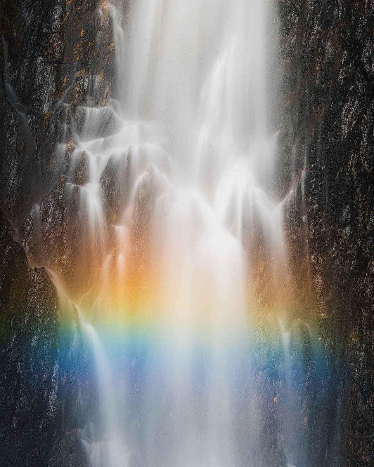 New Zealand Landscape Photography Rainbow Waterfall